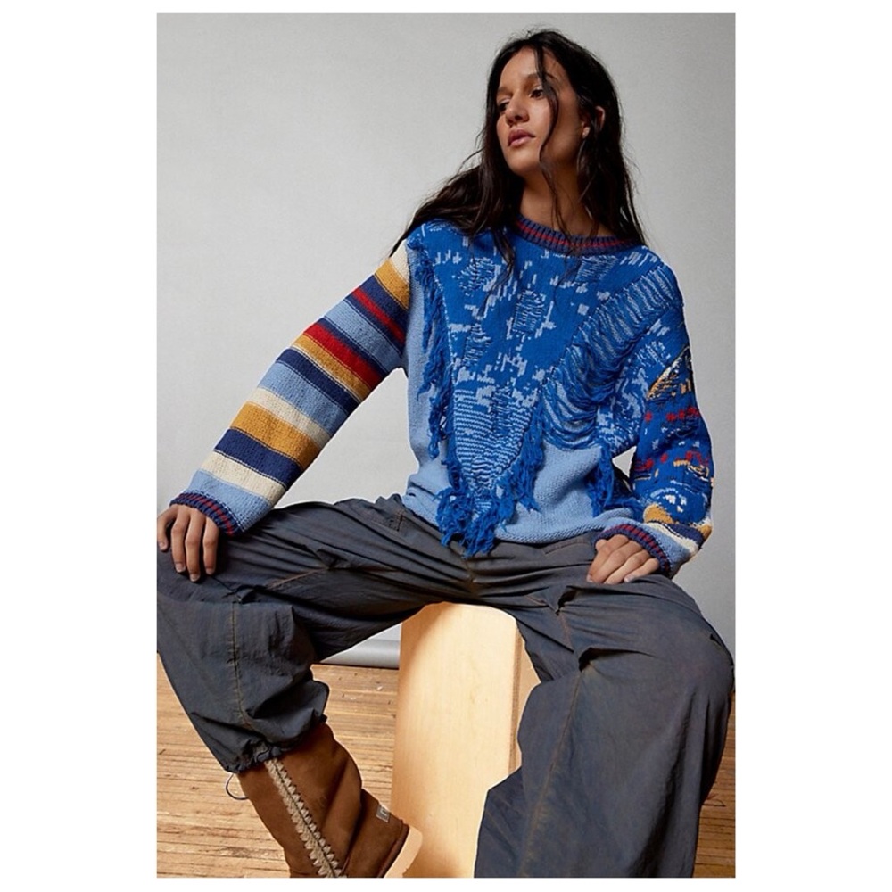 NWT Urban Outfitters BDG Marlon Spliced Pullover Sweater